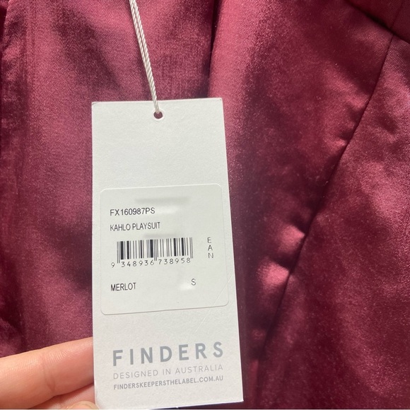 Finders Pink Satin Kahlo Playsuit Romper NWT - Picture 5 of 11